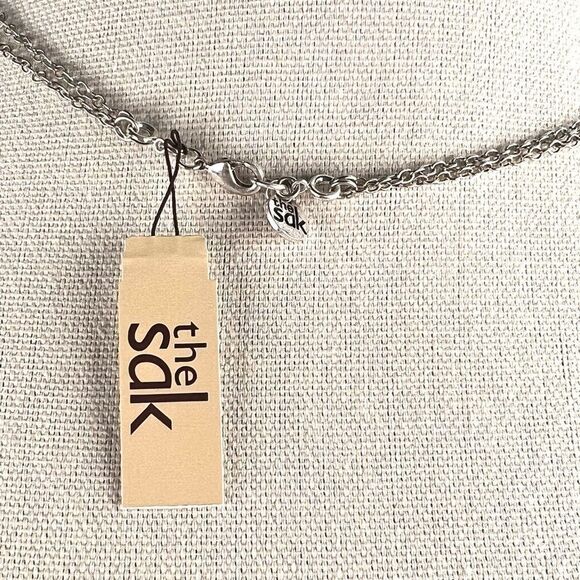 The Sak Antique Silver and Gold Tone Long Necklace NWT - Picture 5 of 5